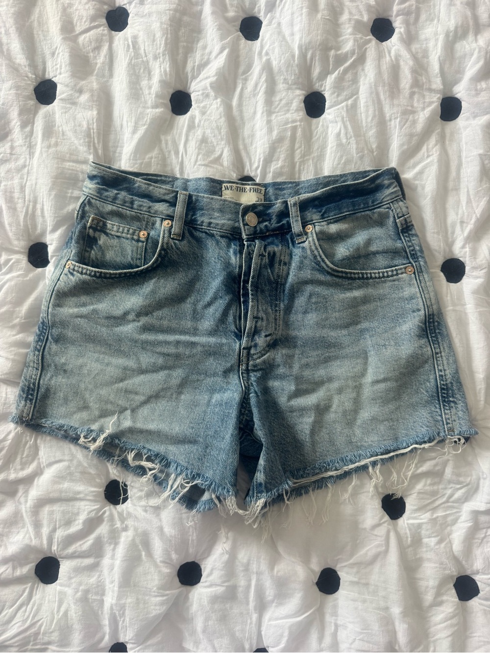 Free People Womens Light Blue Denim Cutoff Shorts